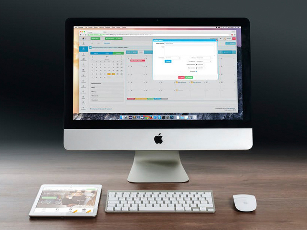 iMac on a table top